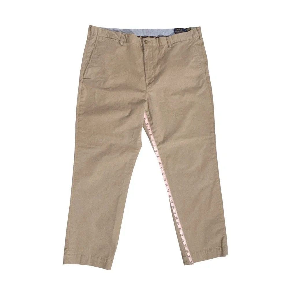 Polo Ralph Lauren Chinos Mens‎ 40x30 Tan Excellent Stretch Straight Fit Pants